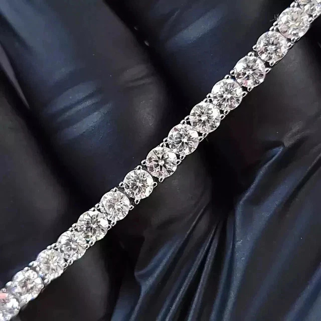 9Ct Round Cut Lab Created Diamond Women Tennis Bracelet 14k White Gold Plated 7″