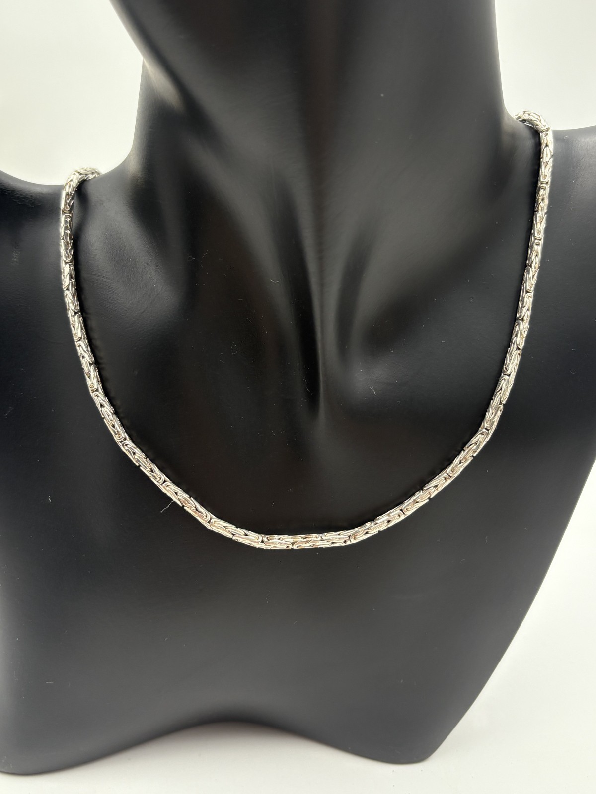 STERLING SILVER 925 HOOK 15.5″ BALI BYZANTINE CHAIN NECKLACE 2.7 mm wide 17.4g
