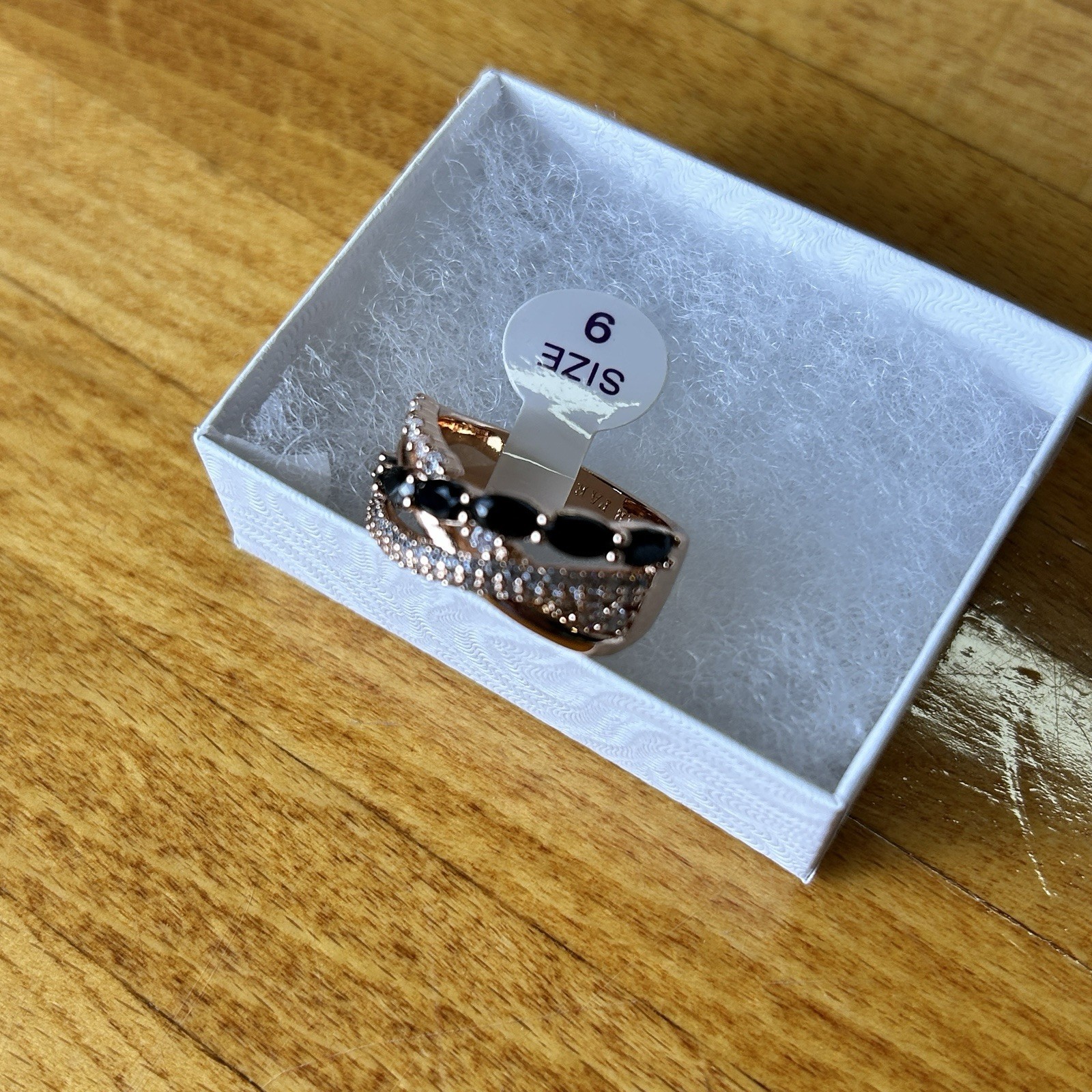 Bomb Party RBP6477 Someone Like You Ring sz 9 Black Onyx Rose Gold