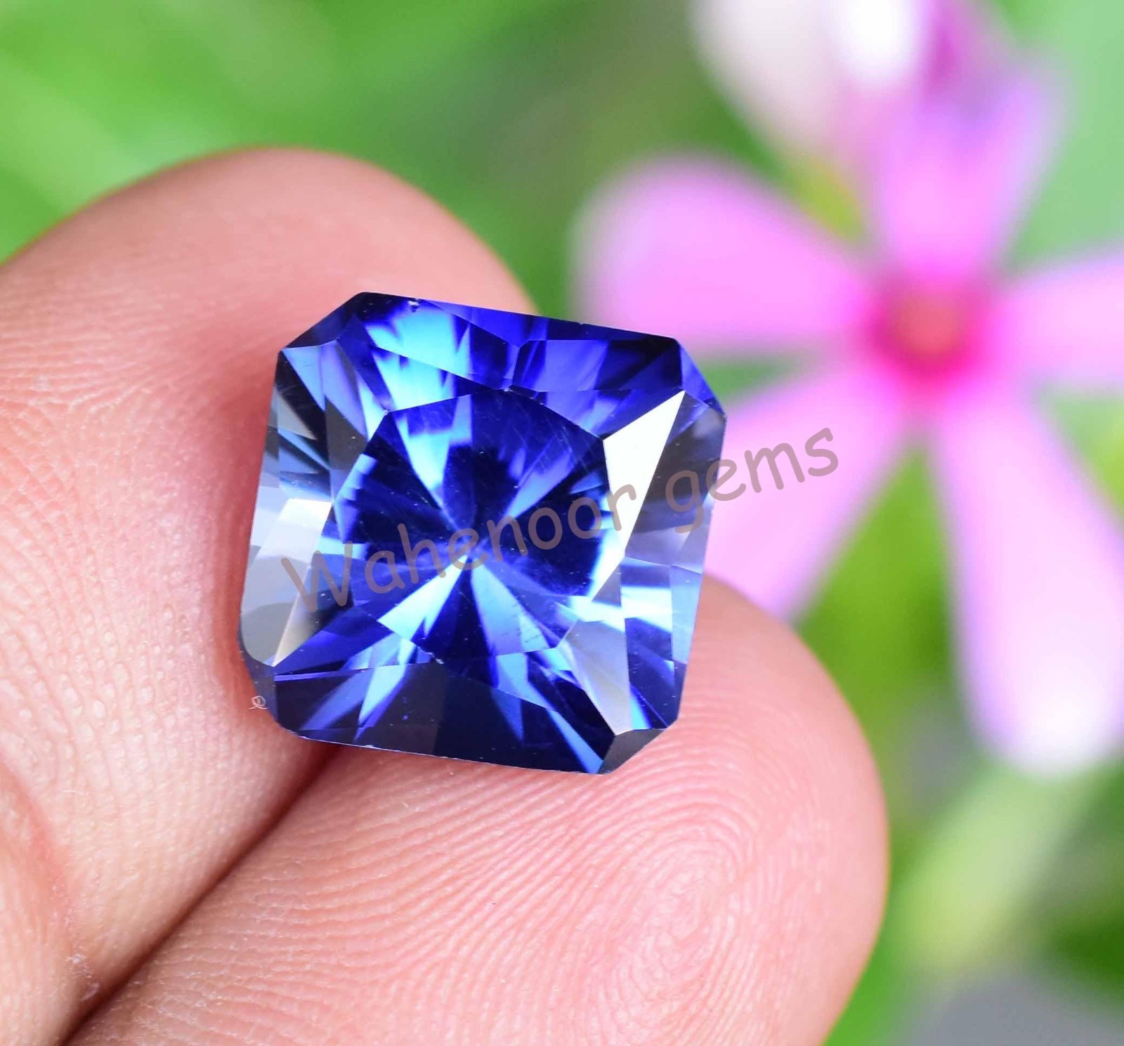 8.60Ct Natural Royal Blue Sapphire 10.9 mm Asscher Master Cut Certified Gemstone