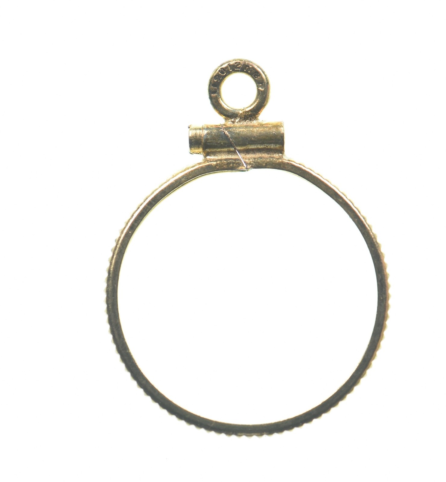 14K 16mm Gold Filled US Half Dime Coin Bezel Pendant Frame Edge *1372