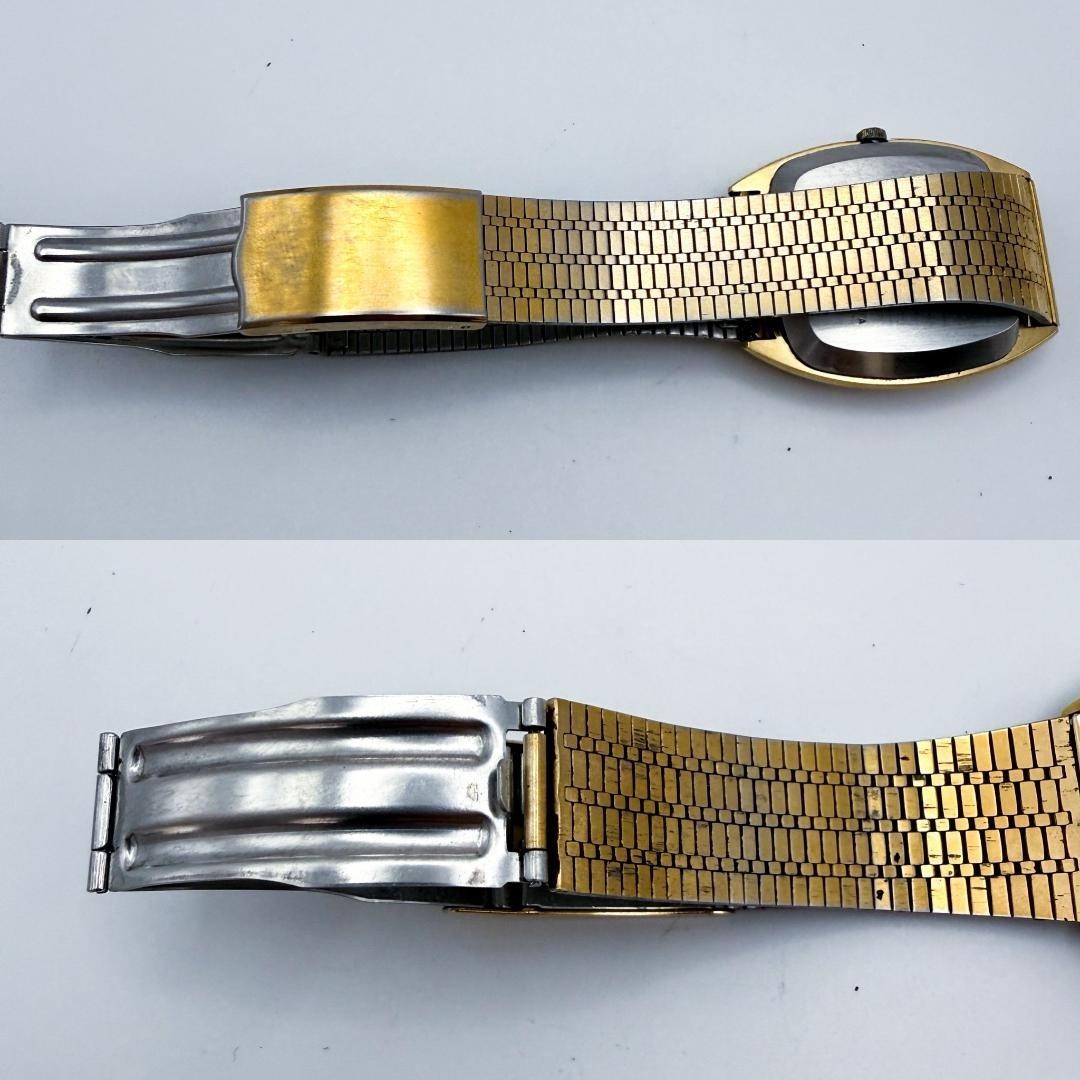 Vintage Seiko Grand Quartz 4842-5100 Gold Square Snowflake Dial Mens New Battery