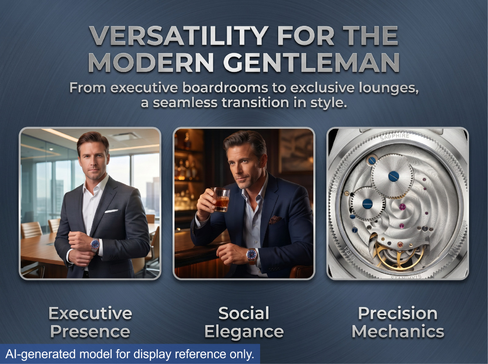 Men’s Genuine Flying Tourbillon Watch, Manual Winding Only, 42mm 316L Steel