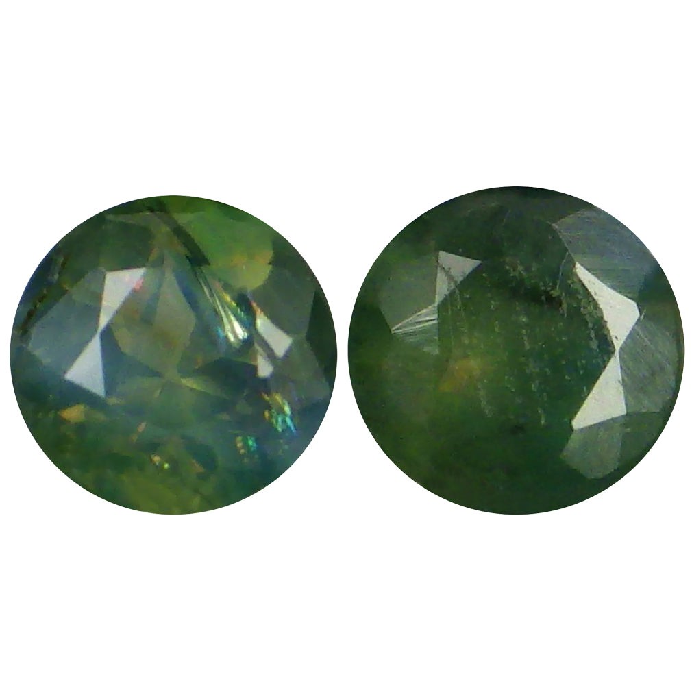 0.30 ct(2pcs) MATCHING PAIR Round (3.17 x 3.16 mm) Natural Alexandrite