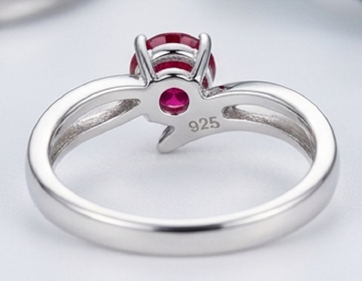 2.5ct Round Simulated Red Ruby/CZ BYPASS Engagement Band Ring White Gold Plated