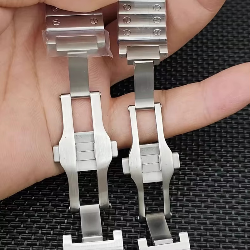 21mm 18.5mm Watch Bracelet Steel Band Strap For Cartier Santos Medium WSSA0010