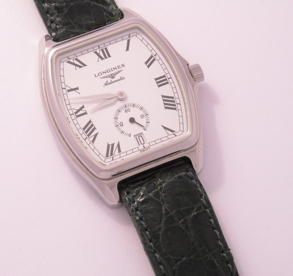 LONGINES STEEL AUTOMATIC MECHANICAL MOVEMENT SAPPHIRE GLASS WATCH NEW