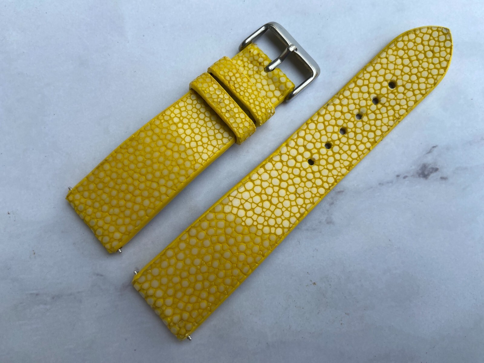 Yellow Stingray Watch Strap Band 14mm 16mm 18mm 19mm 20mm 21mm 22mm 24mm 26mm