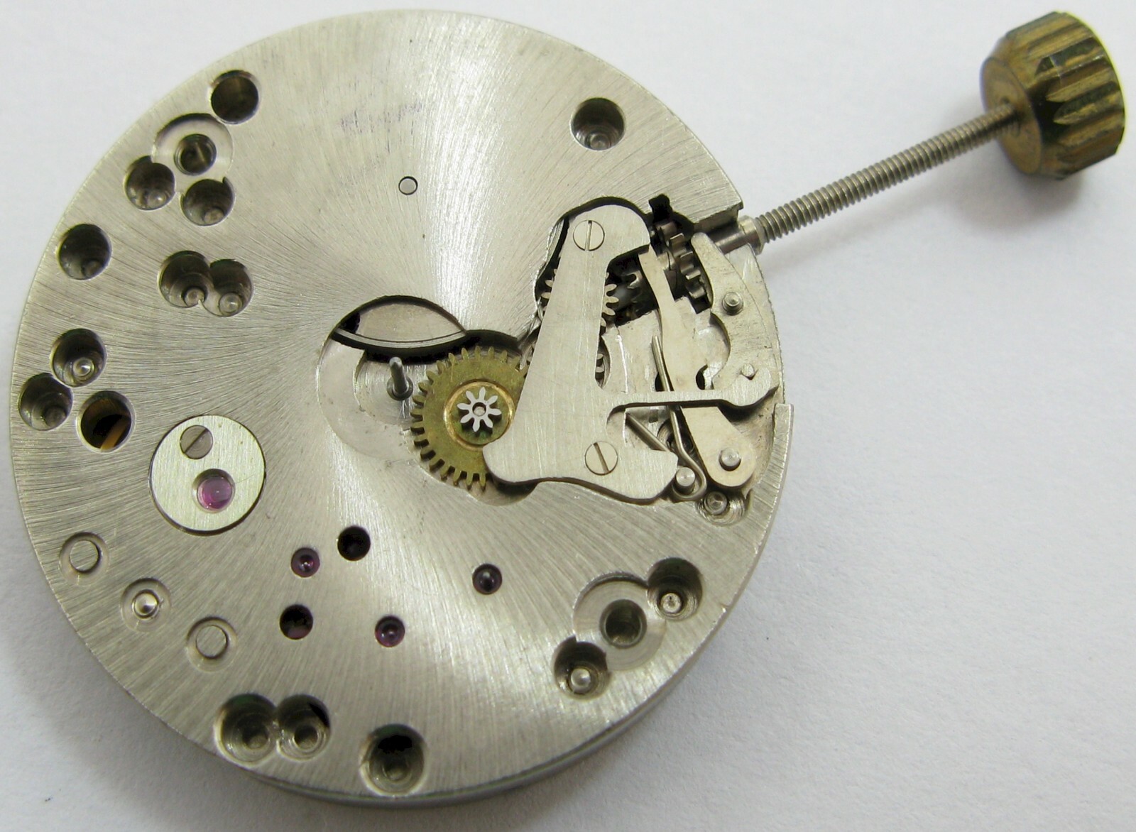 Recta MV F4 15 jewels incomplete manual Watch Movement for parts