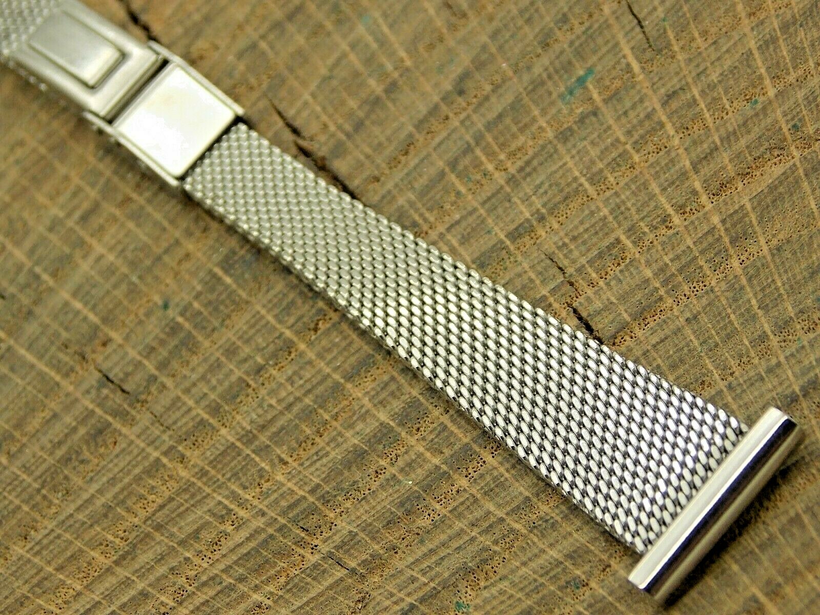 NOS Vintage Unused JB Champion Stainless Steel Sliding Clasp Watch Band 16mm