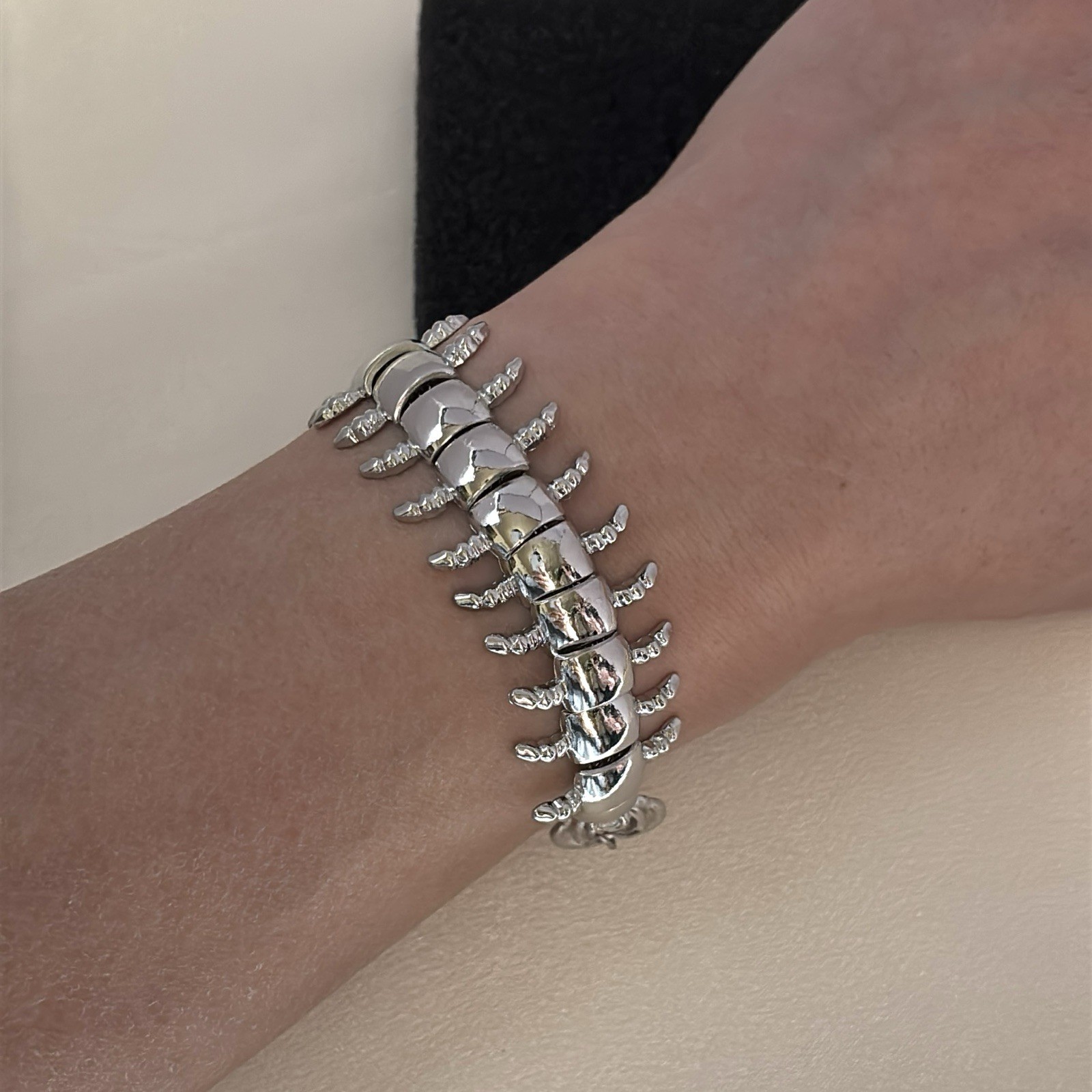 Centipede Link Chain Bracelet for Men Women Unisex Bracelet Hip Hop Streetwear