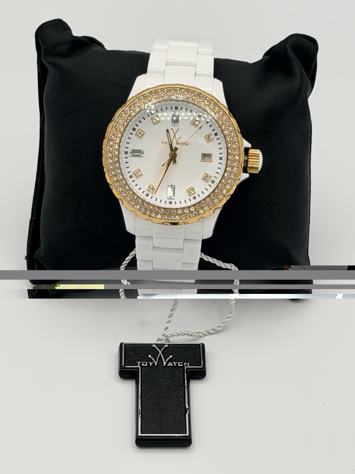 ToyWatch Quartz Women’s Watch Swarovski Crystal Encrusted Gold Tone Bezel New
