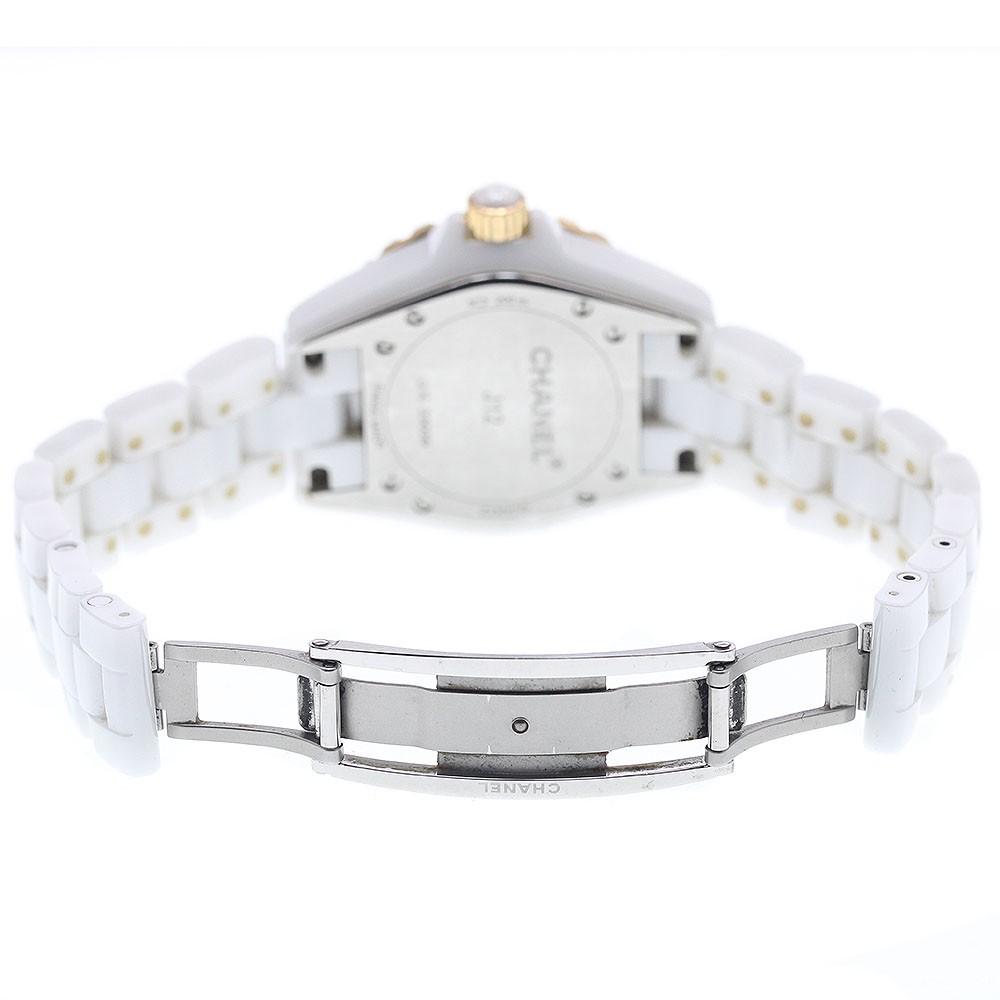 CHANEL J12 H2181 11P diamond PG bezel white Dial Quartz Ladies Watch_939018