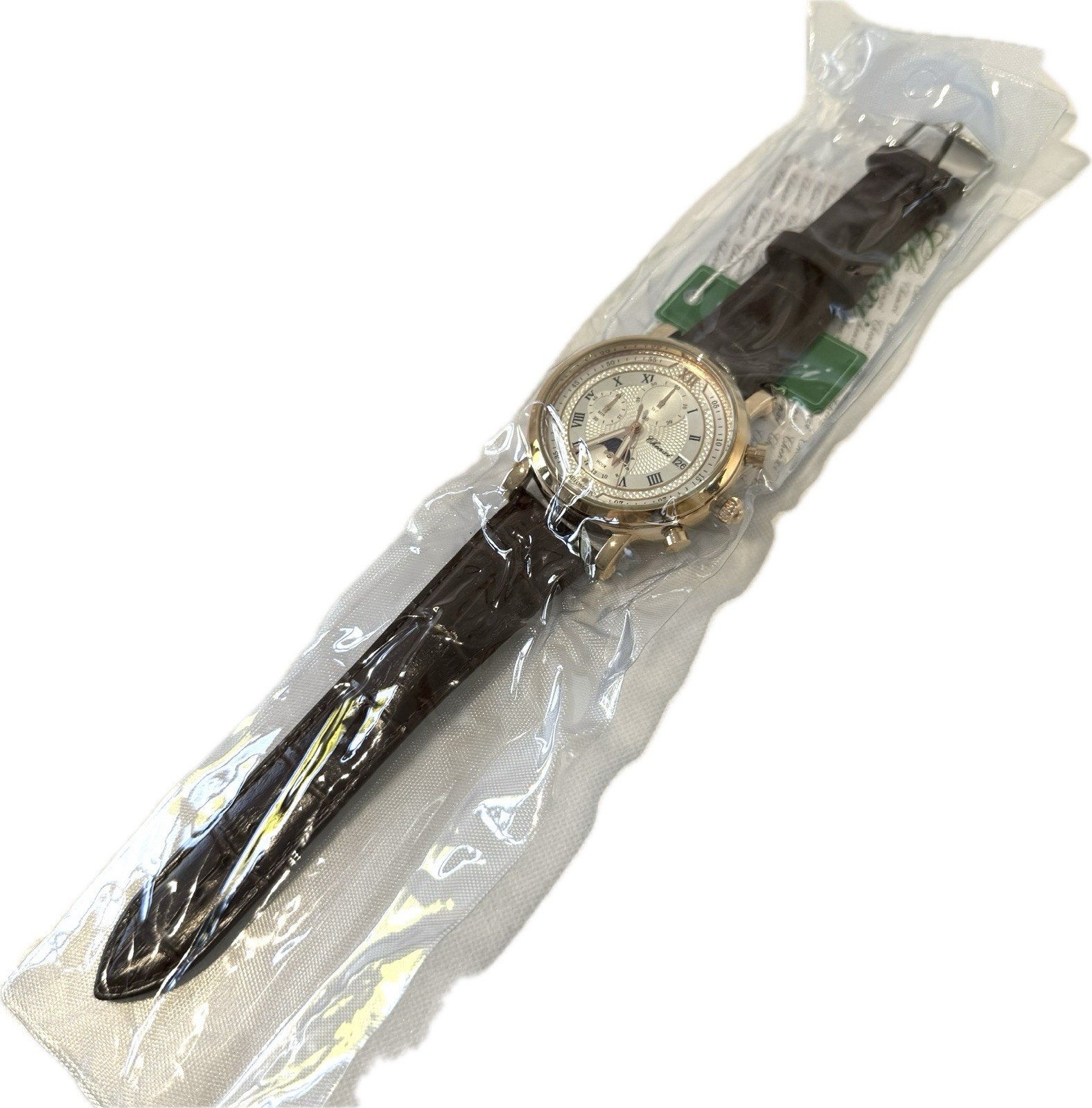 Mens Watch Chenxi Vintage Style Chronograph Moon Phase Cream Face Leather