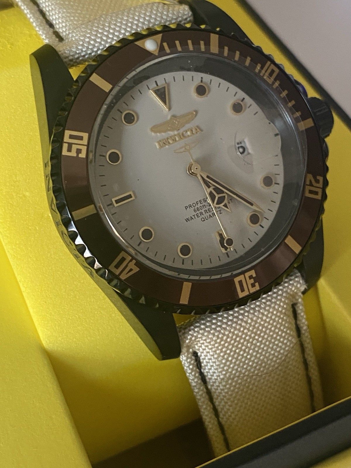 Brand New Invicta Pro Diver Exovian Men’s Watch 42mm Beige (50536)