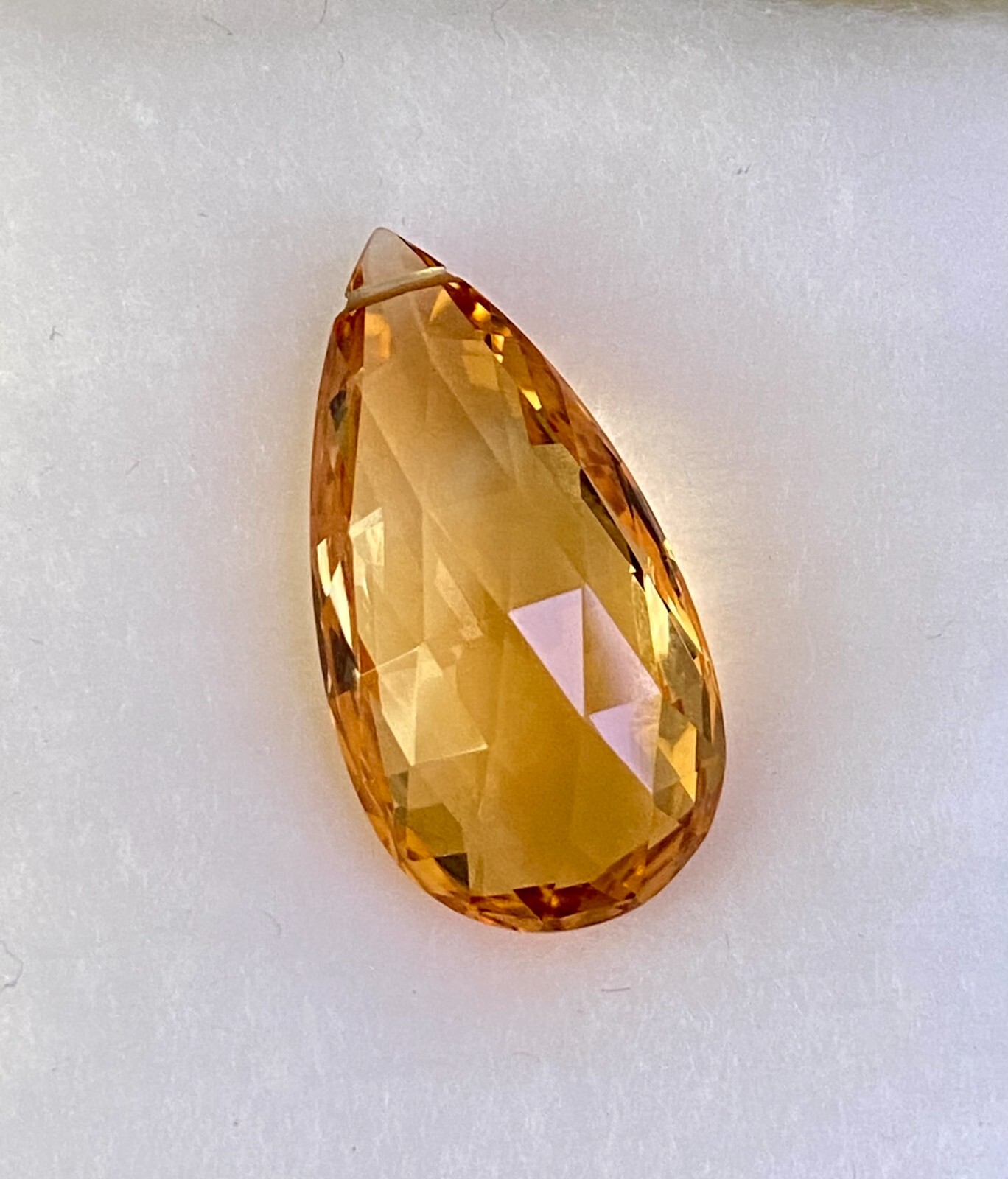 Genuine Citrine Drops Almond shape / Big size 24X12MM Citrine side drilled stone