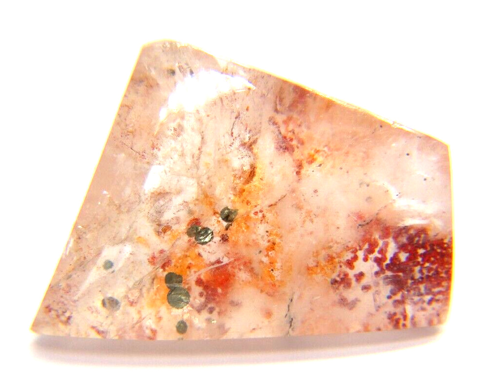 IP-15 Ironite Quartz 11.70ct 14x20x6mm free form limonite Hematoide fire quartz