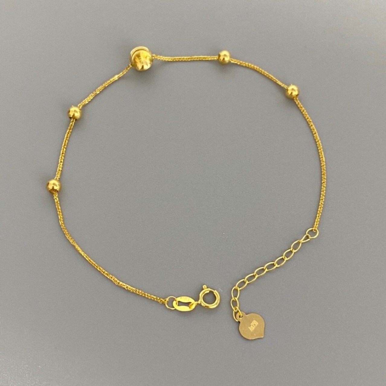 Real Solid 18k Yellow Gold Bracelet Fine Gold Jewelry 0.5g