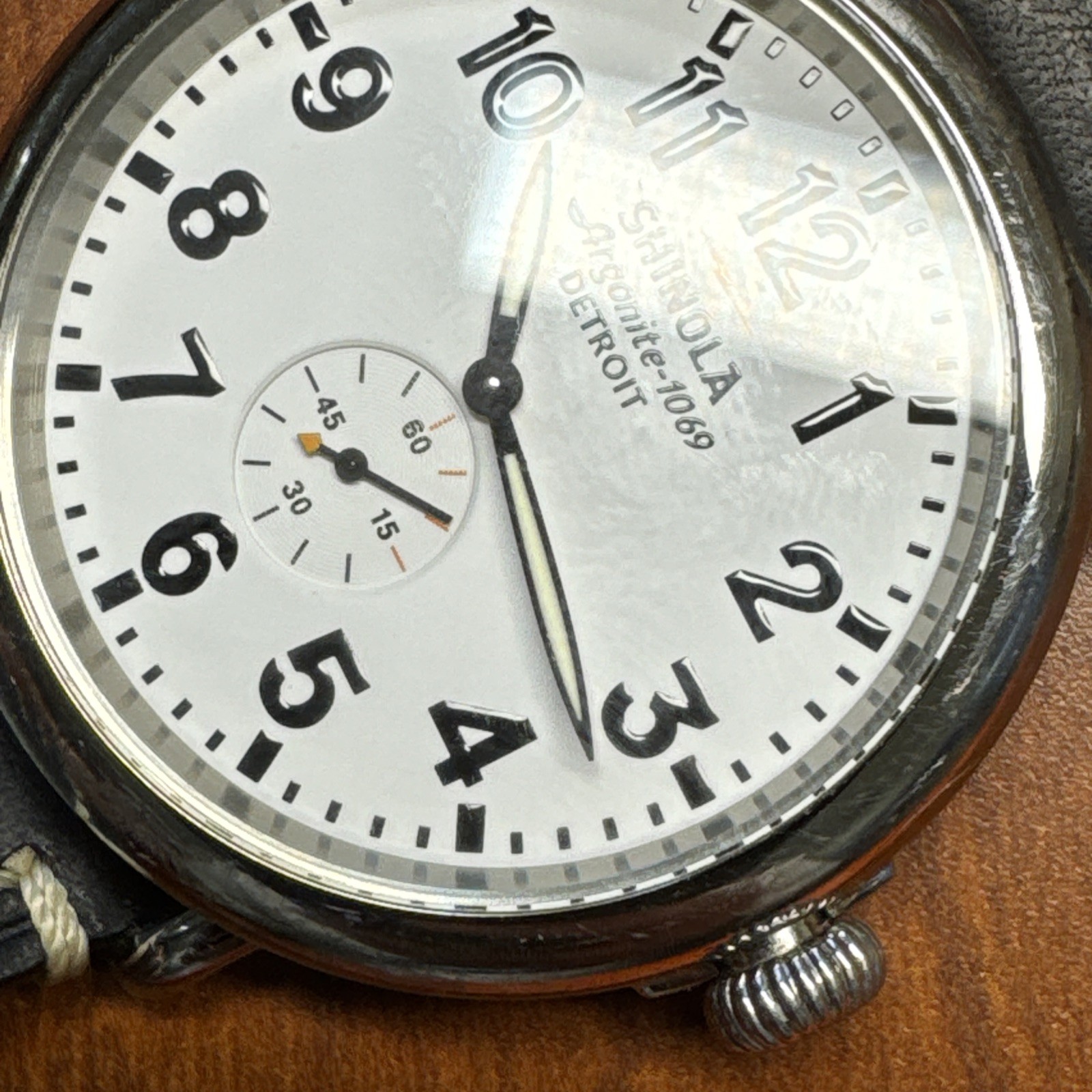 Shinola Argonite 1069 Runwell Stainless Steel 47mm Watch BLack Leather NEW BAT