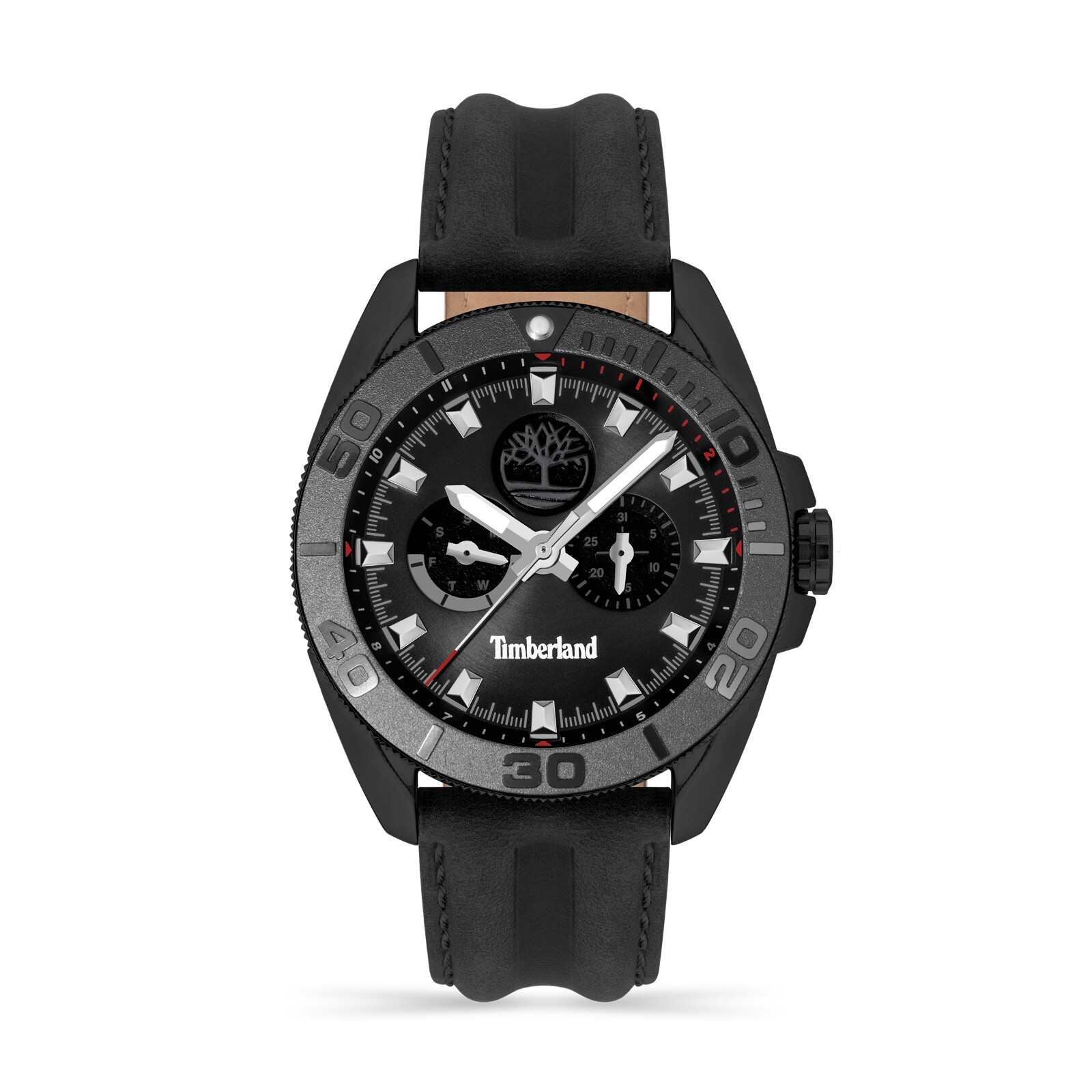 Timberland Mens Analog Watch With Multi Functions With Leather Band TDWGF2200901