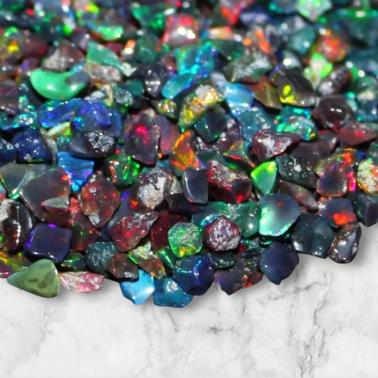 AAA Ethiopian Welo Opal Rough 200 Pcs Lot 3-5mm Natural Multi Fire Gemstone
