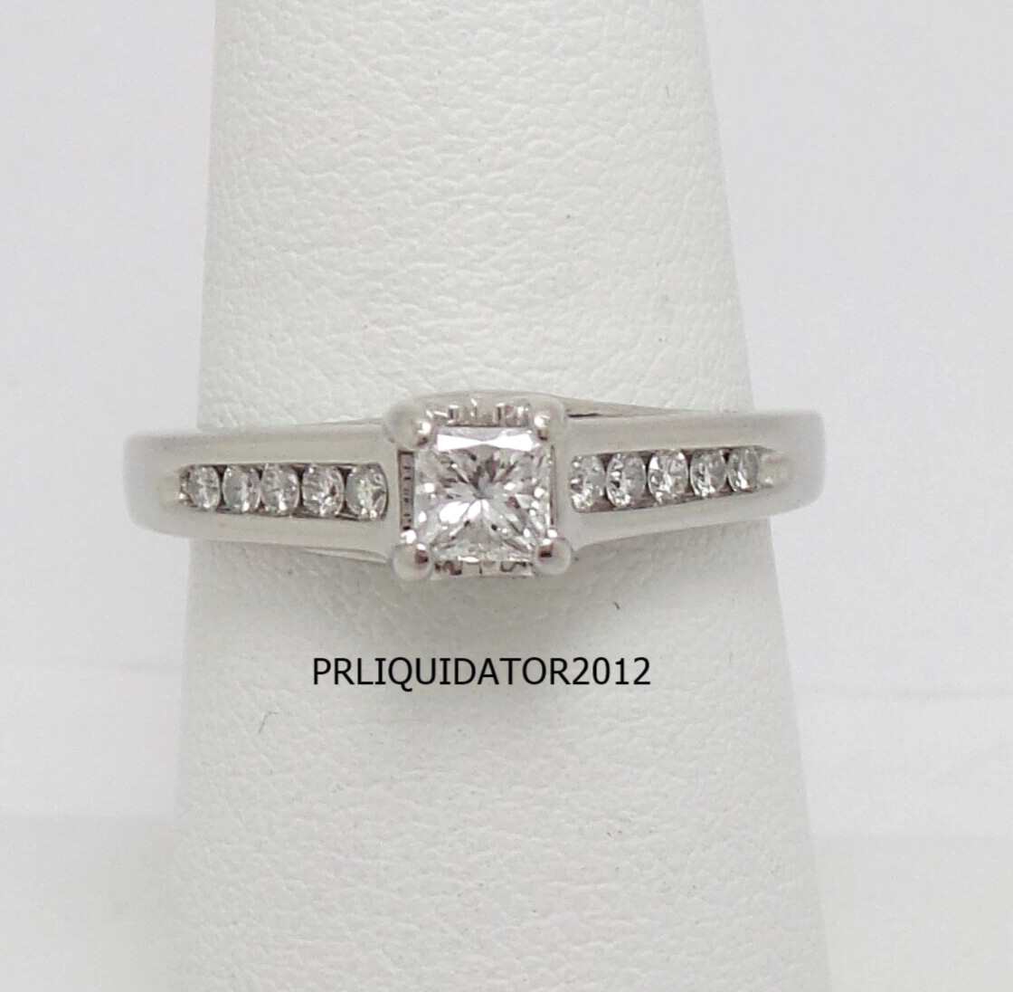 1/2CT Natural Diamond Anniversary Engagement Wedding Bridal Ring 14K White Gold