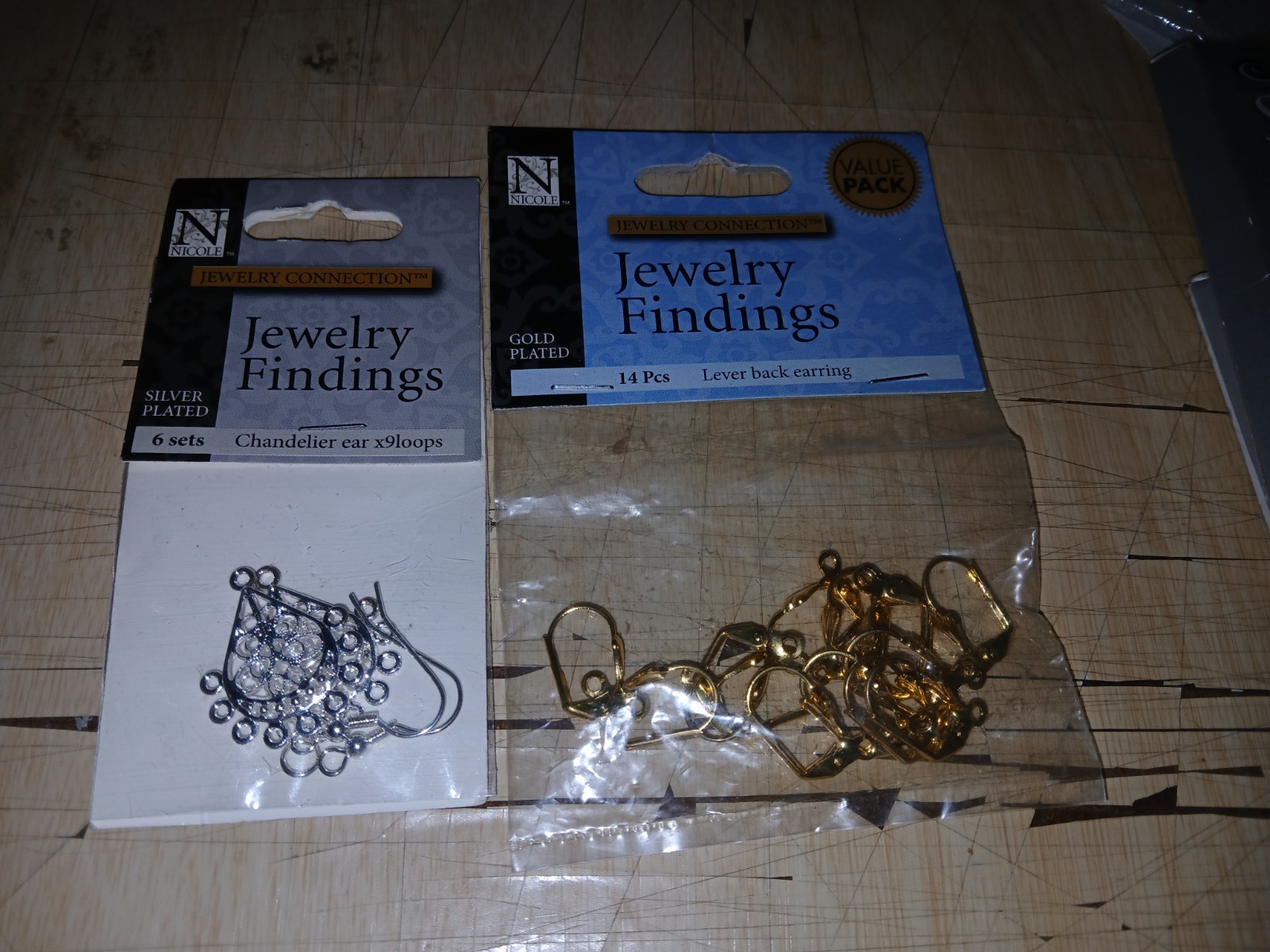 Lot of Sterling Silver & Gold Plated Elegance Findings- Vintage Estate Find New.