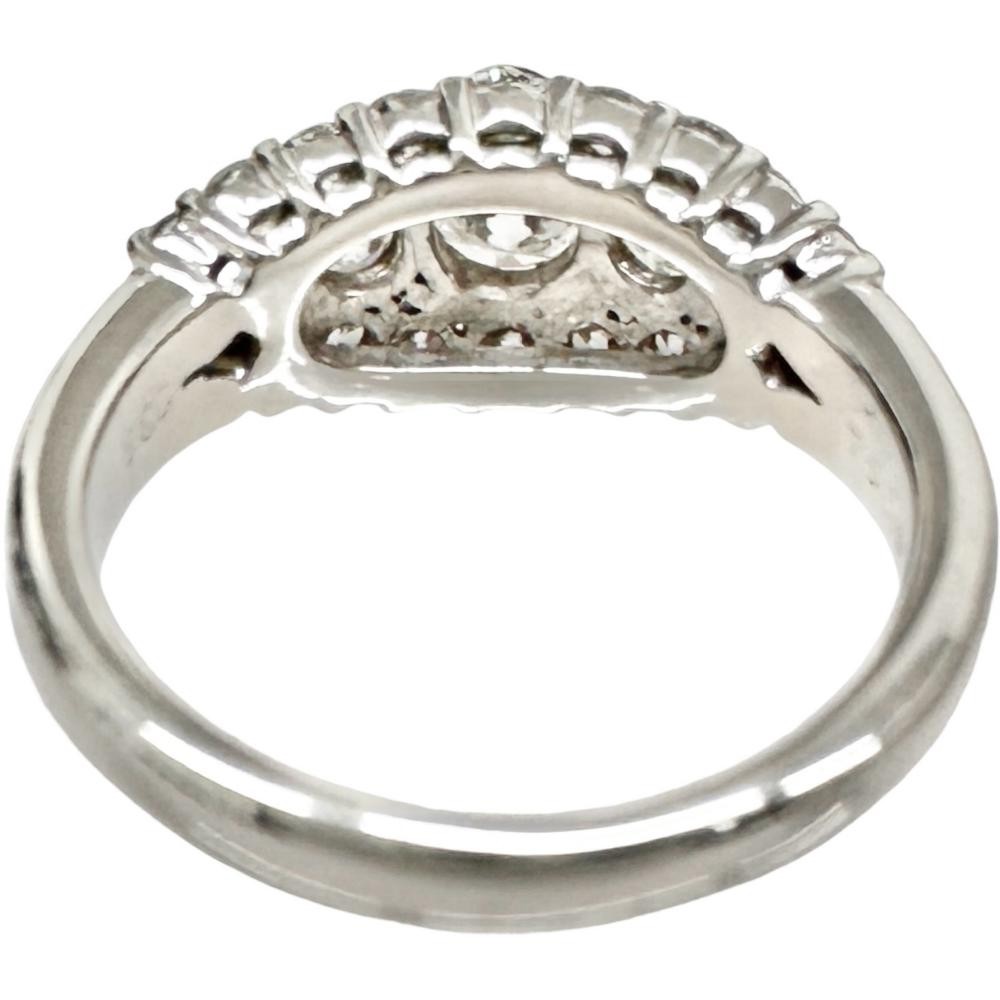 US 5.5 Diamond (estimated H-SI2 clarity) 0.36ct diamond 0.94ct Ring Pt900Pla…