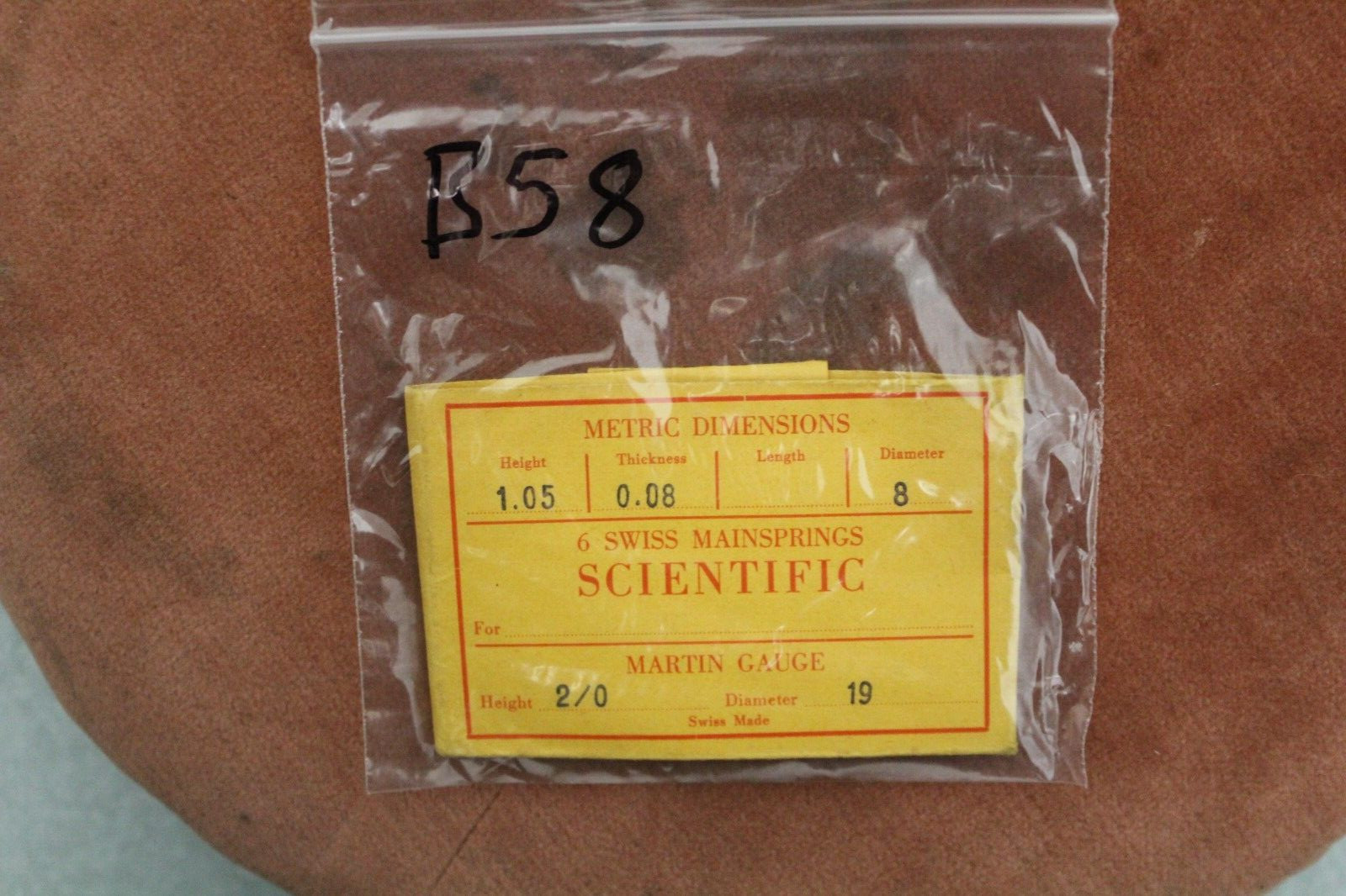 2X Swiss Watch Scientific Brand Mainsprings, H – 1.05mm, Th – 0.08, Diameter-8mm