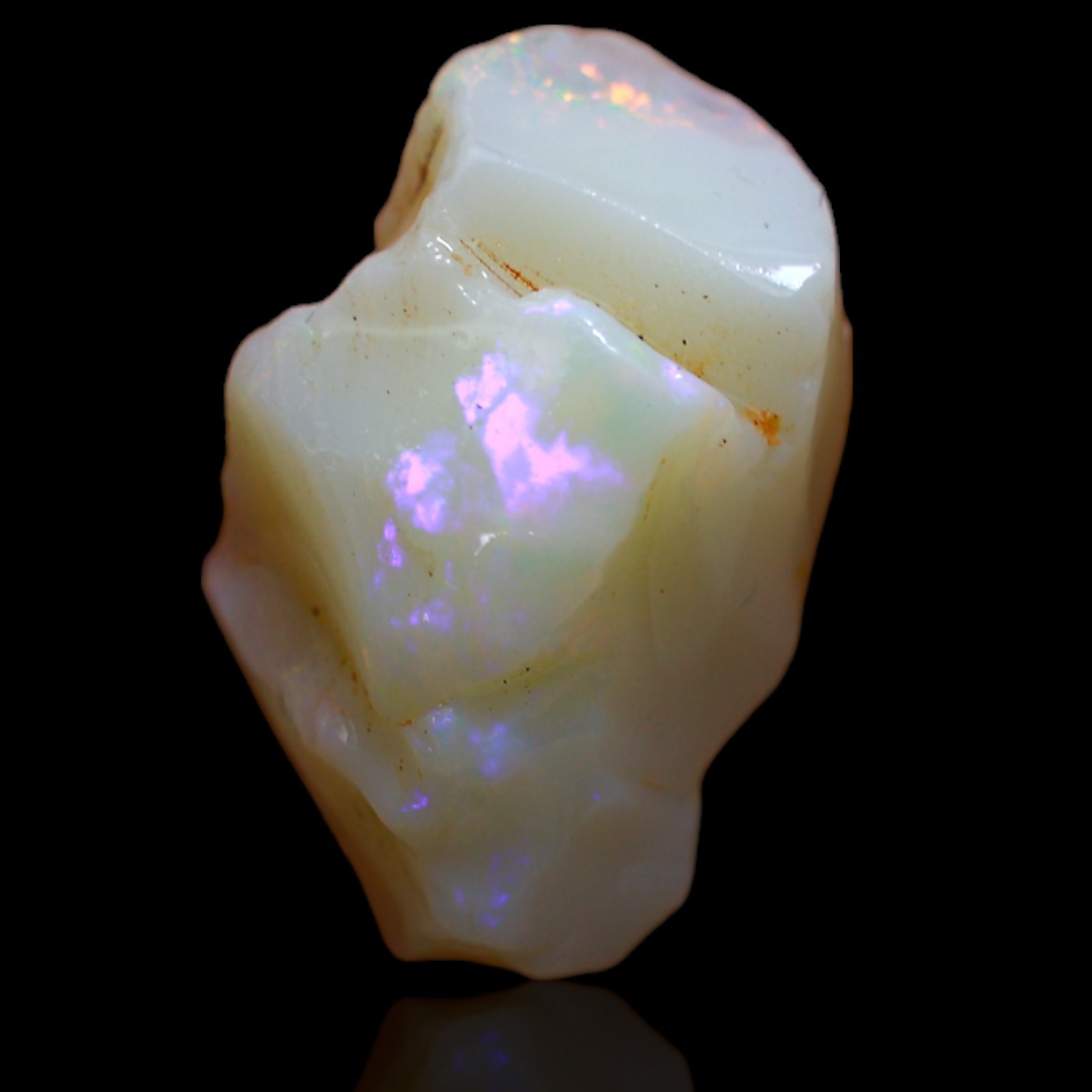 Natural Fire Opal Gemstone 6.45 Cts Loose Artisan Rough Australia 16x10x7 mm