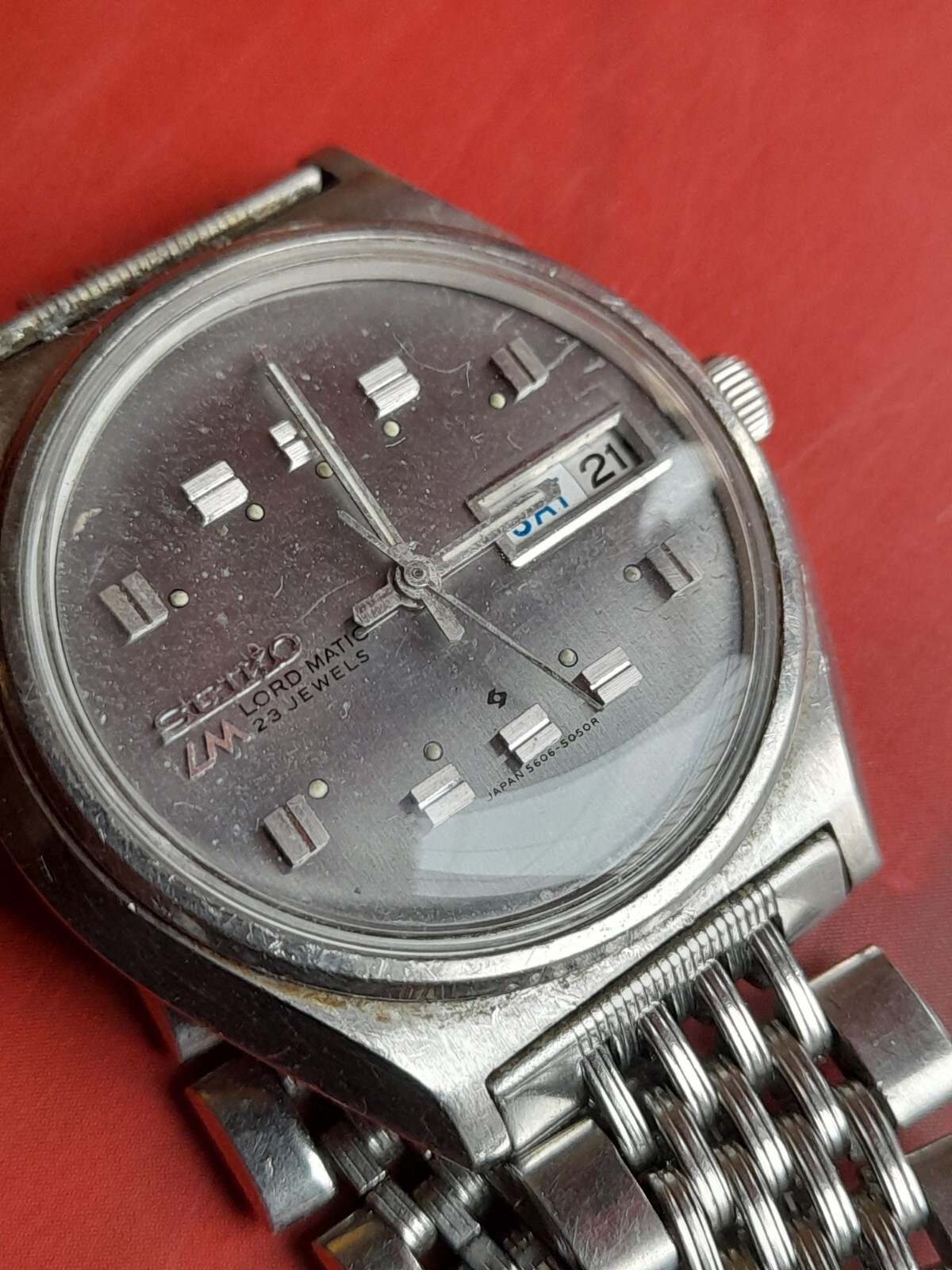 Rare Vintage SEIKO LM 5606-7010 23j Mens Automatic Watch _3047