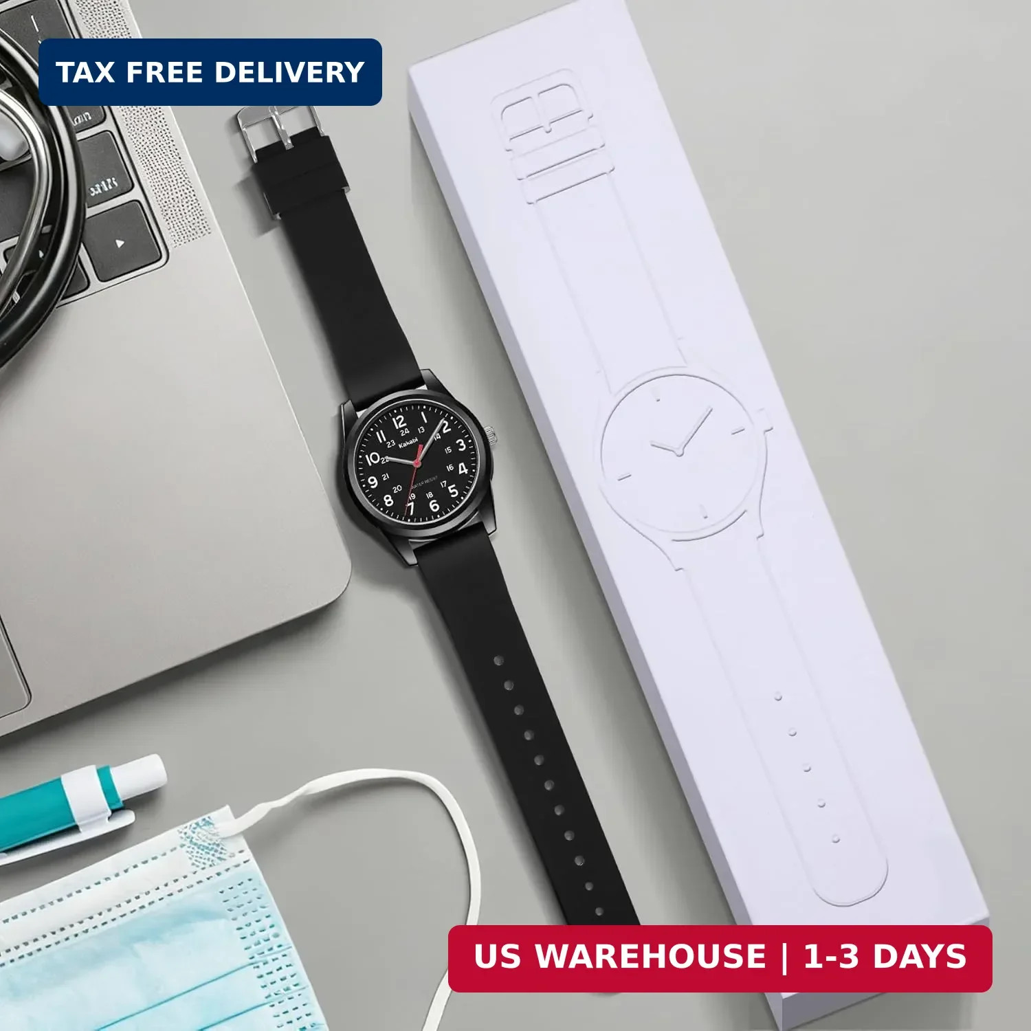 Watches for Mens Womens Unisex Easy to Read Analog Quartz Wristwatch Silicone St