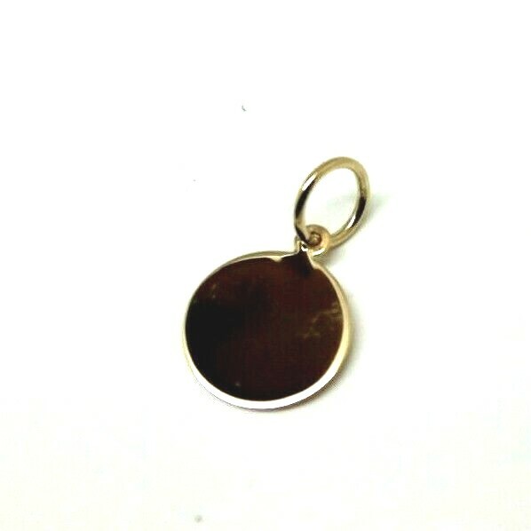 Genuine 9ct 9k 375 Solid Yellow Gold 12mm disc round circle pendant *Free post
