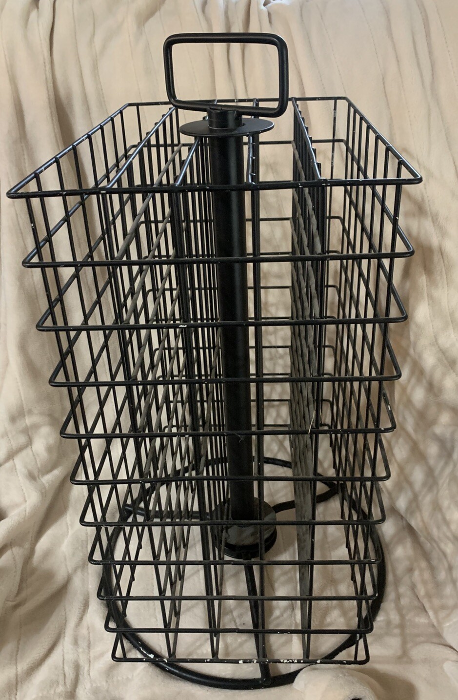 VTG Store Countertop Metal Grid Earring Jewelry Display Will Turn