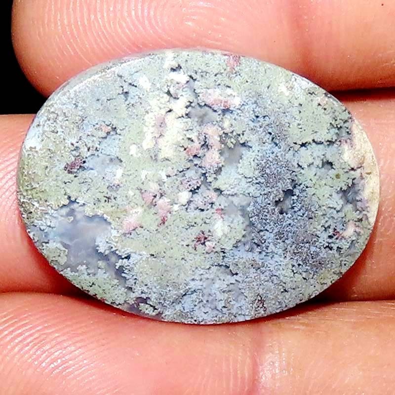 Natural indonesian Scenic Moss Agate Oval Cabocho 25X33X5mm High Quality 29.50ct
