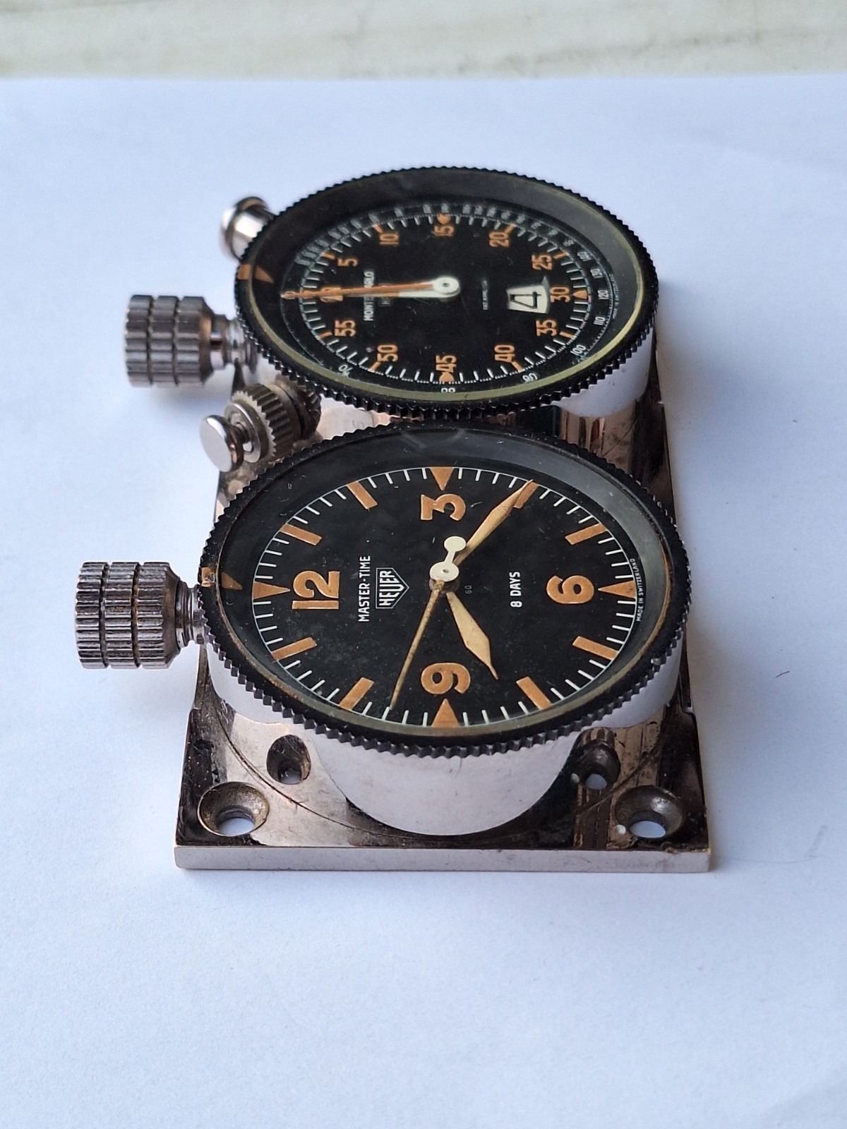 Heuer Master – Time Clock Monte Carlo Chronograph Chronograph Timer Rally Watch