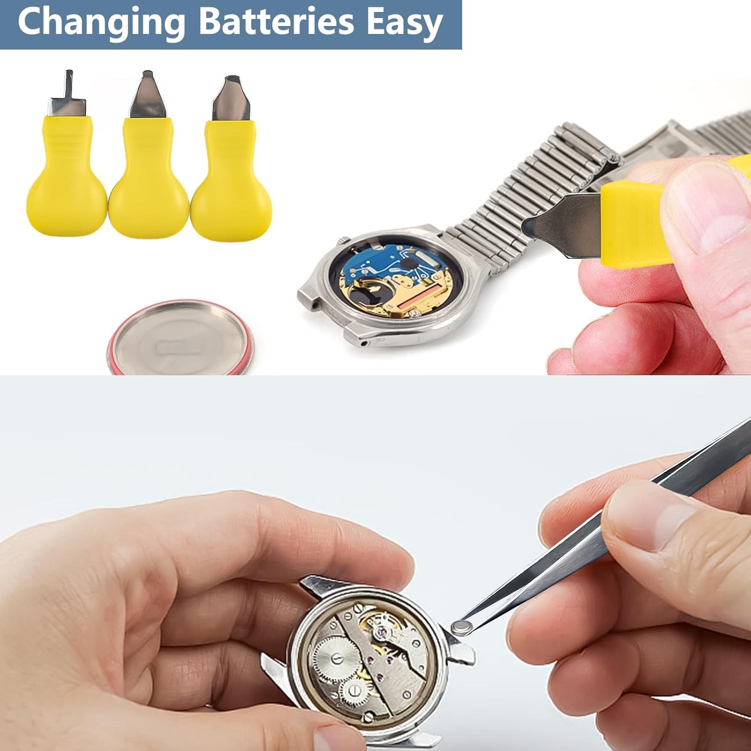 Watch Repair Kit Professional Tool Battery Replace Back Case Opener Remover Set