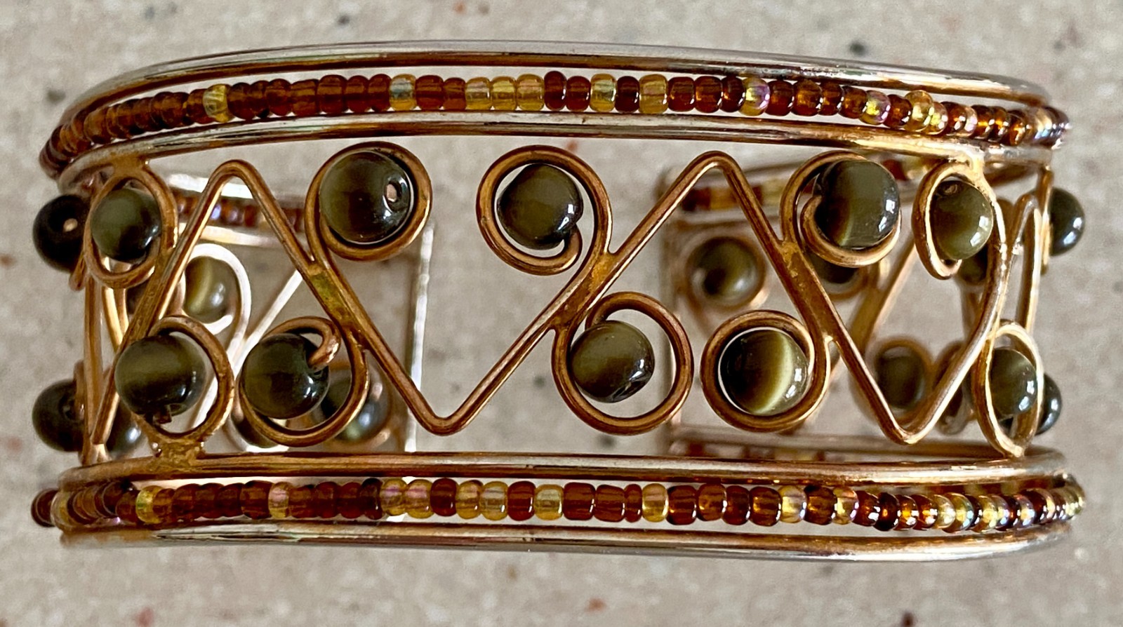 Lot of 4 Vintage Cuff Bracelet Magnetic Stainless Cable Ann Taylor Mesh Beaded