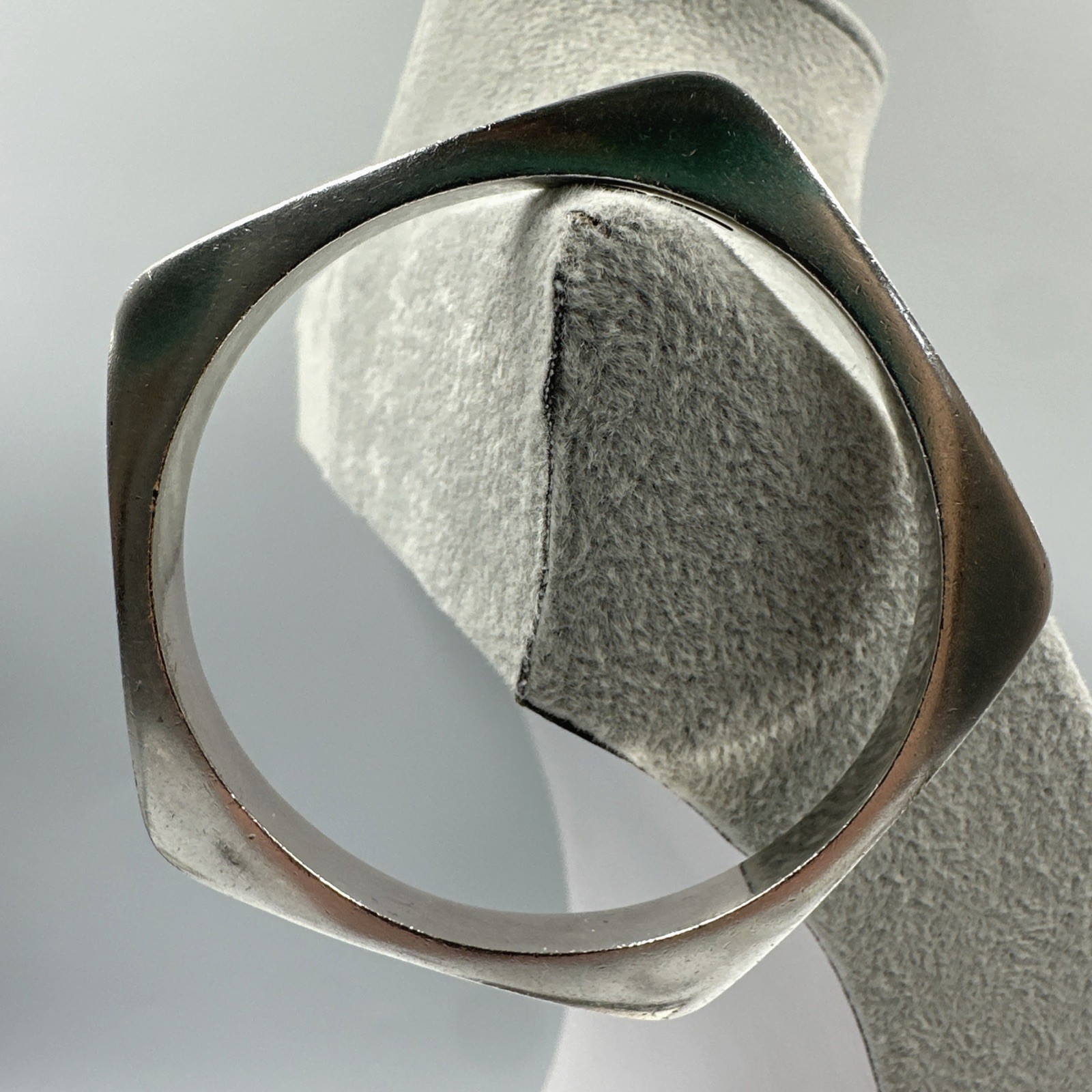 Vtg Jondell Mexico Sterling Silver Pentagon Bangle Bracelet 28.9g Sz ~7.75 5mm