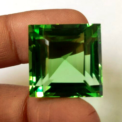 AAA+ 53.15 Ct. Large Green Amethyst Square Cut Loose Gemstone Gift for Women/Her