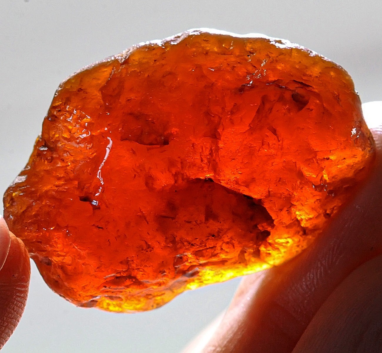 80.5Ct Natural Spessartine Orange Garnet Facet Rough Specimen Nigeria YFDA10