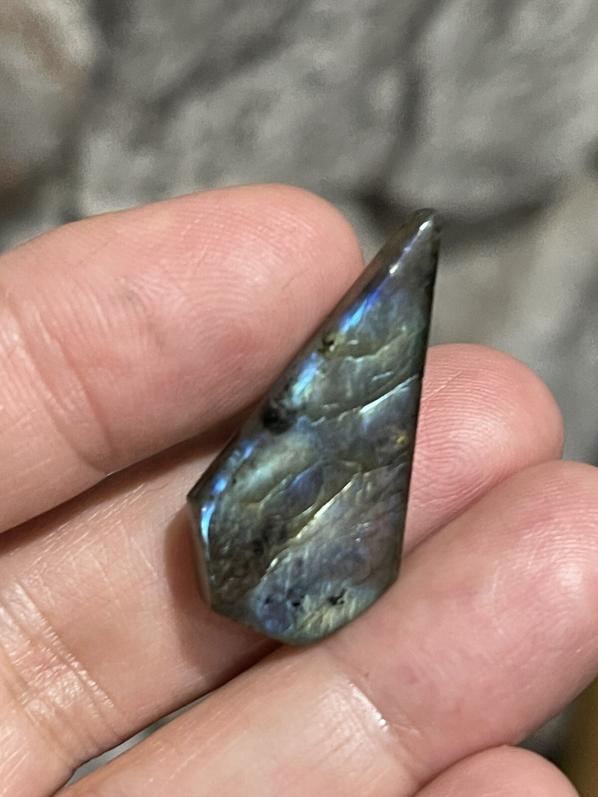 31.7×15.6×5.9mm Kite Shaped Labradorite Cabochon Wire Wrapping Stone