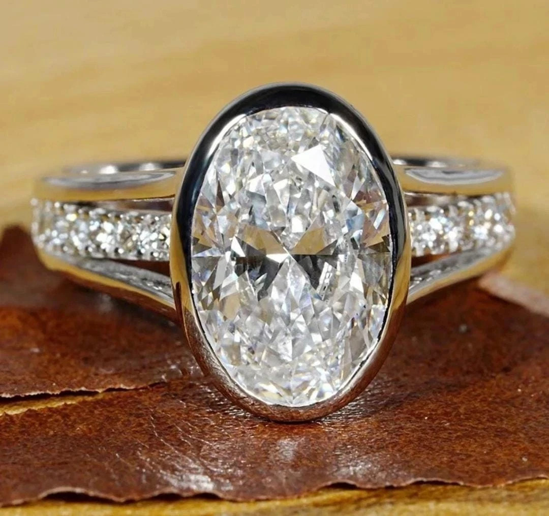 Certified Natural 3.00 Cts Diamond Solid 925 Sterling Silver Wedding Ring