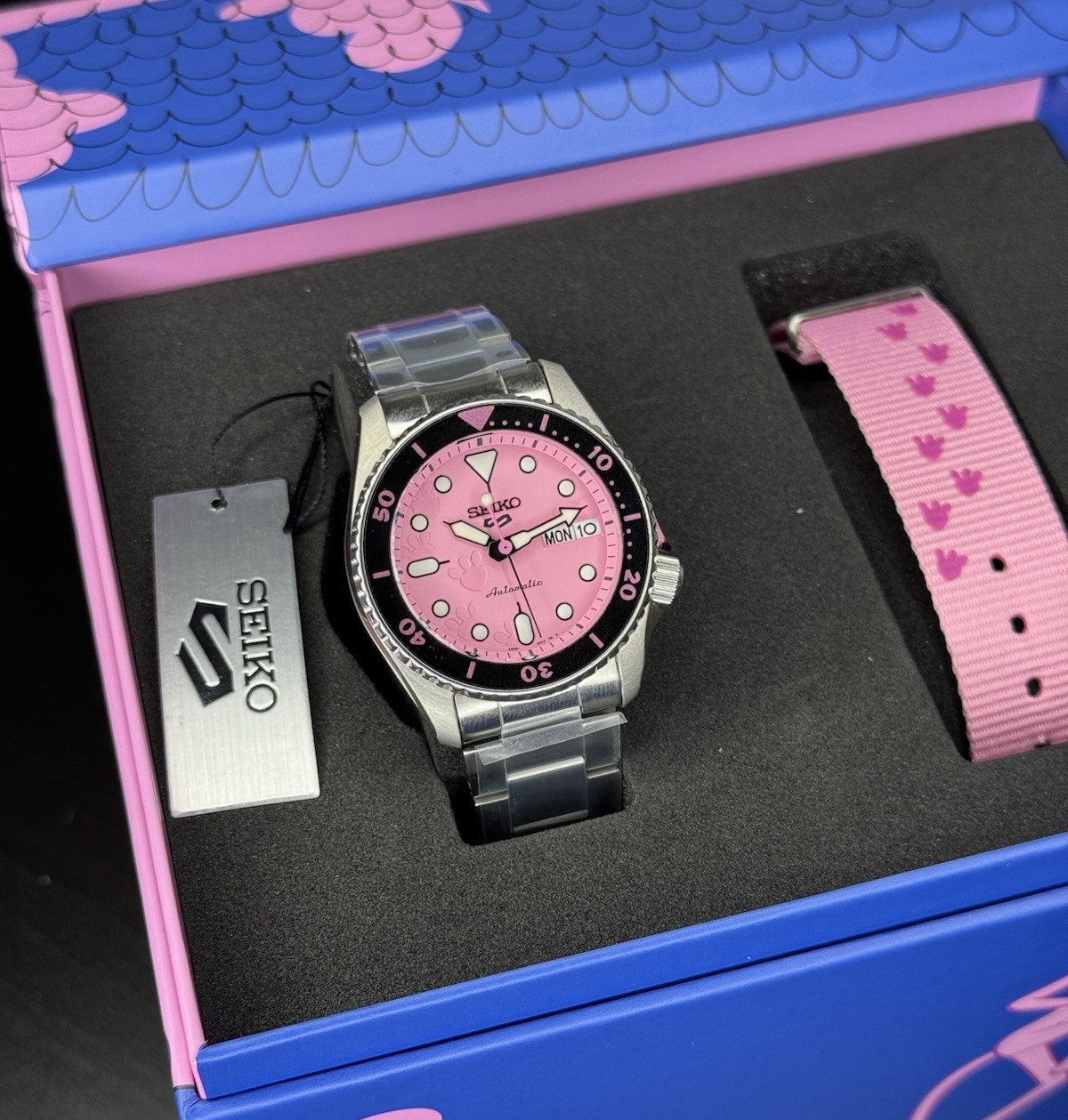 Seiko X Pink Panther 5 Sports Limited Edition SRPM07K1 B&P Brand New