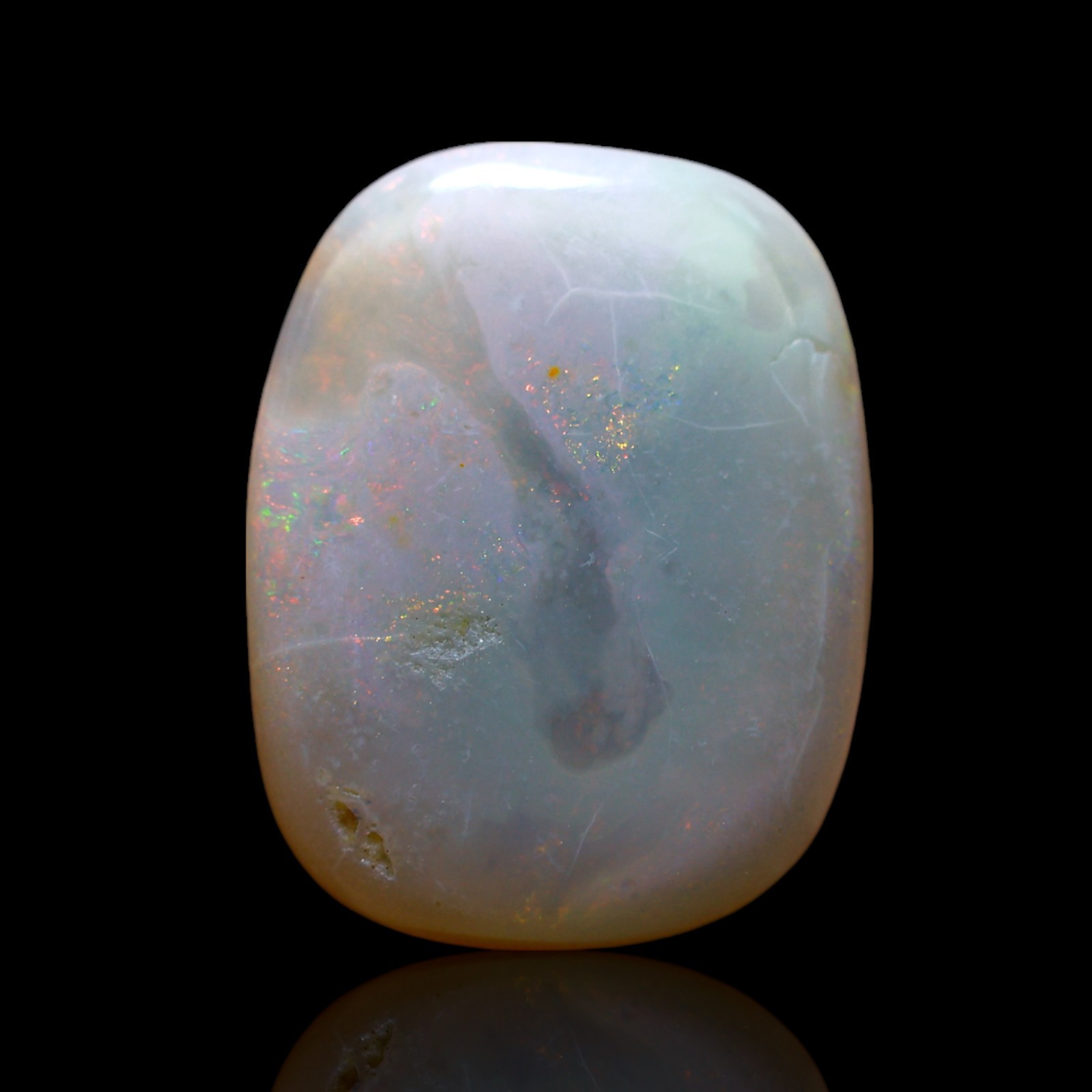 7.00 Cts Natural Australian Fire Opal Gemstone Oval Wirewrap Cabochon 16x13x4 mm