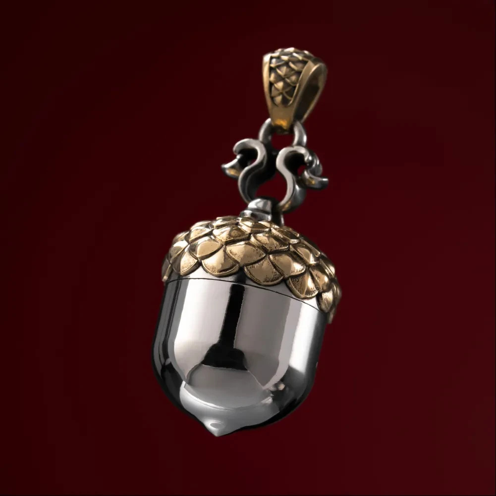 Acorn Capsule Pendant Necklace for Men,Pet Ashes Urn Holder Keepsakes Jewelry