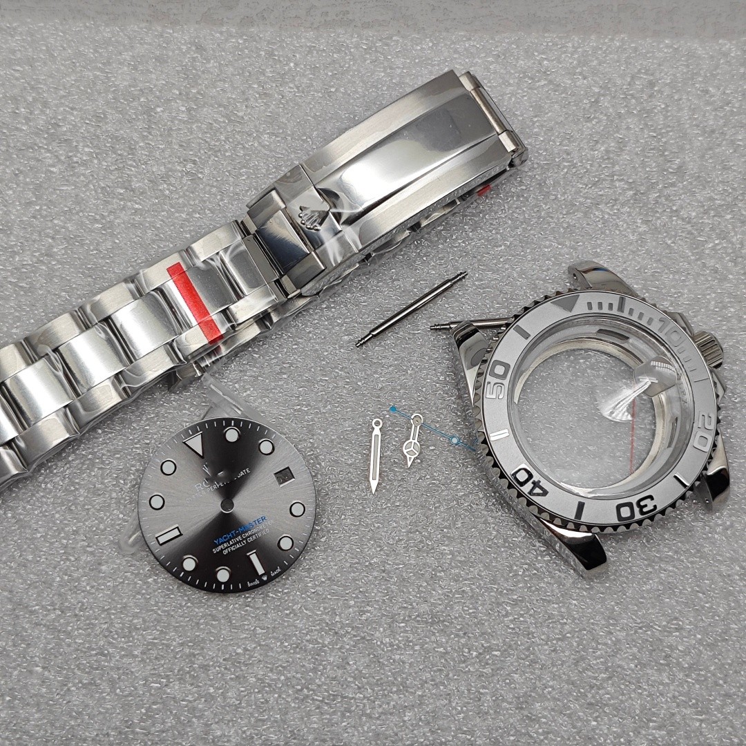 40mm Stainless Watch Case+Strap Sapphire for 8215 Movement 28.5mm Dial Parts