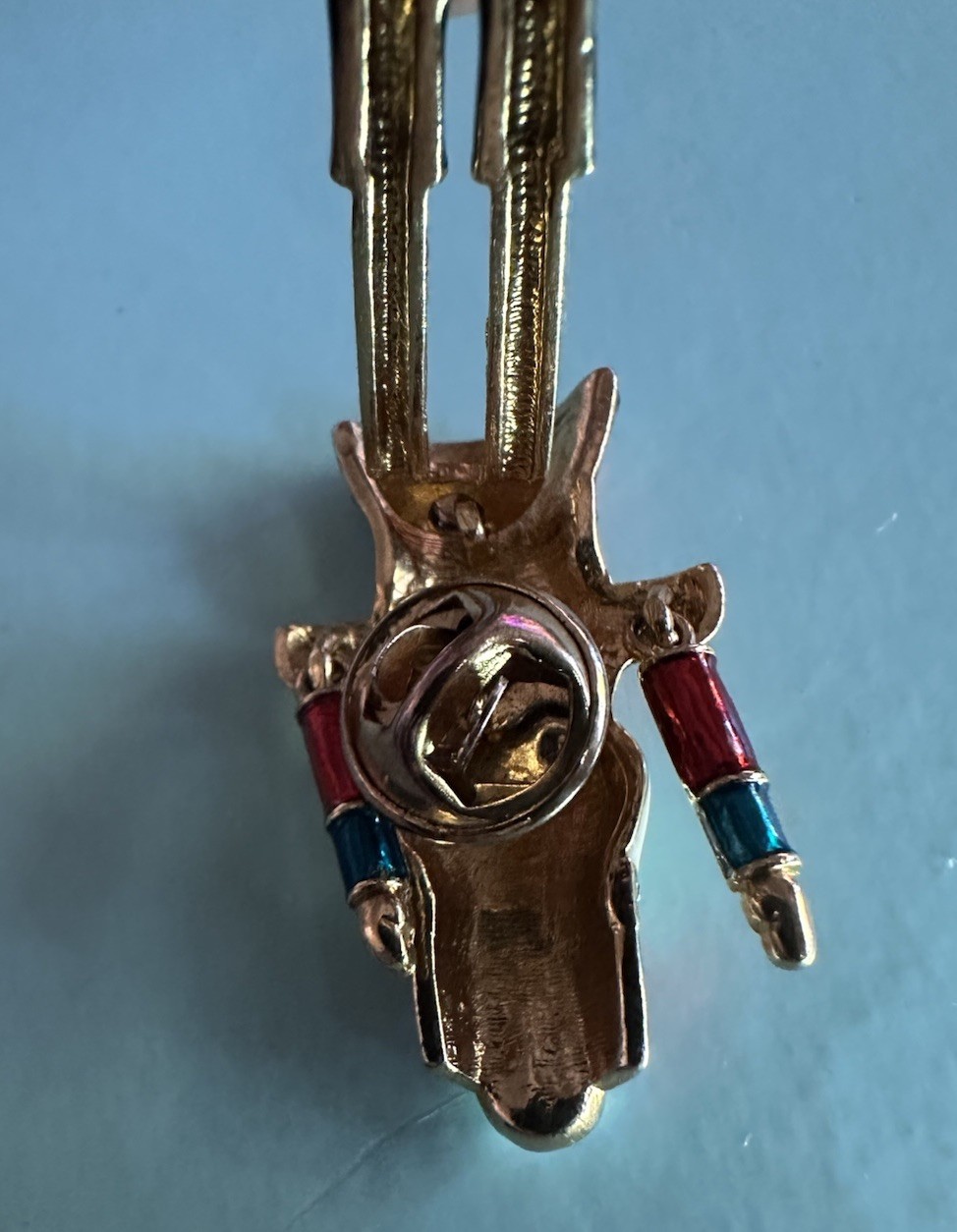Vintage Avon Articulated Brooch Pin Nutcracker Toy Soldier Rhinestone Enamel