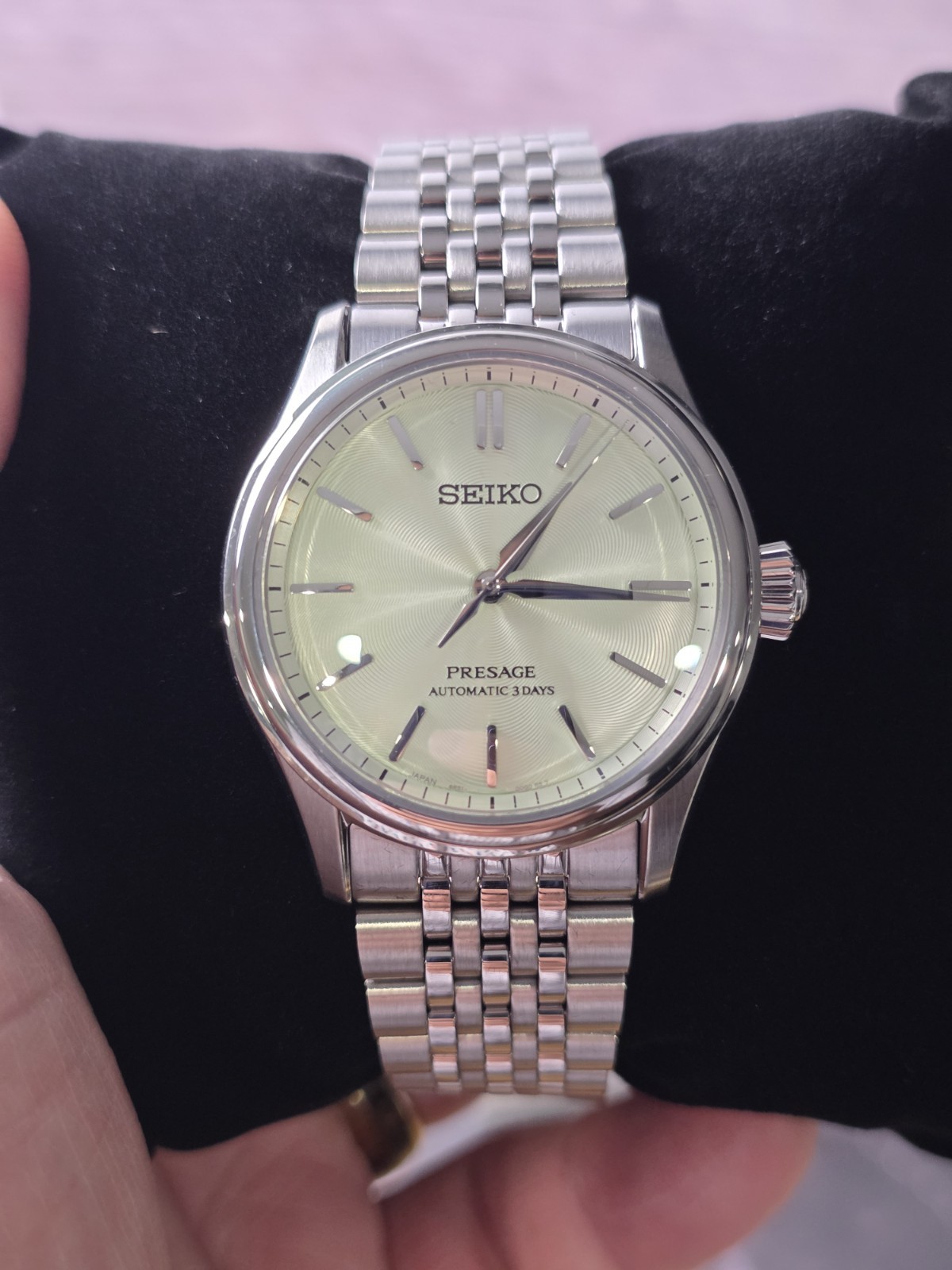Seiko Presage Classic Series Automatic 38 MM Steel Mint Dial Watch HCC002J1