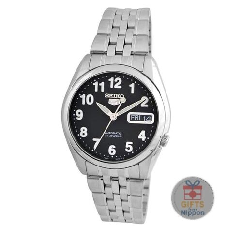 Seiko SNK381K Men’s Automatic Watch 37mm Stainless Steel Black Dial New